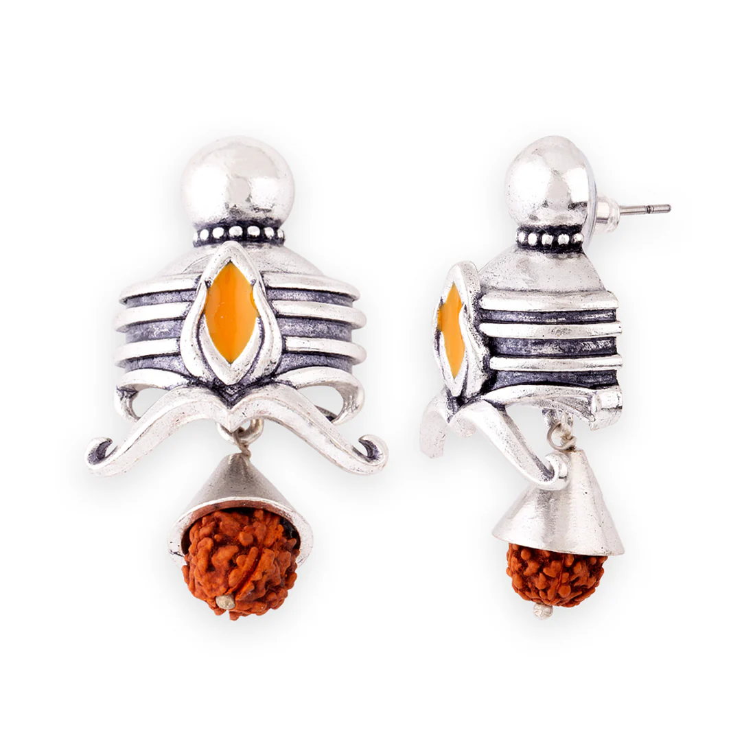 Aham Brahmasmi Rudraksha Earrings - Image 4
