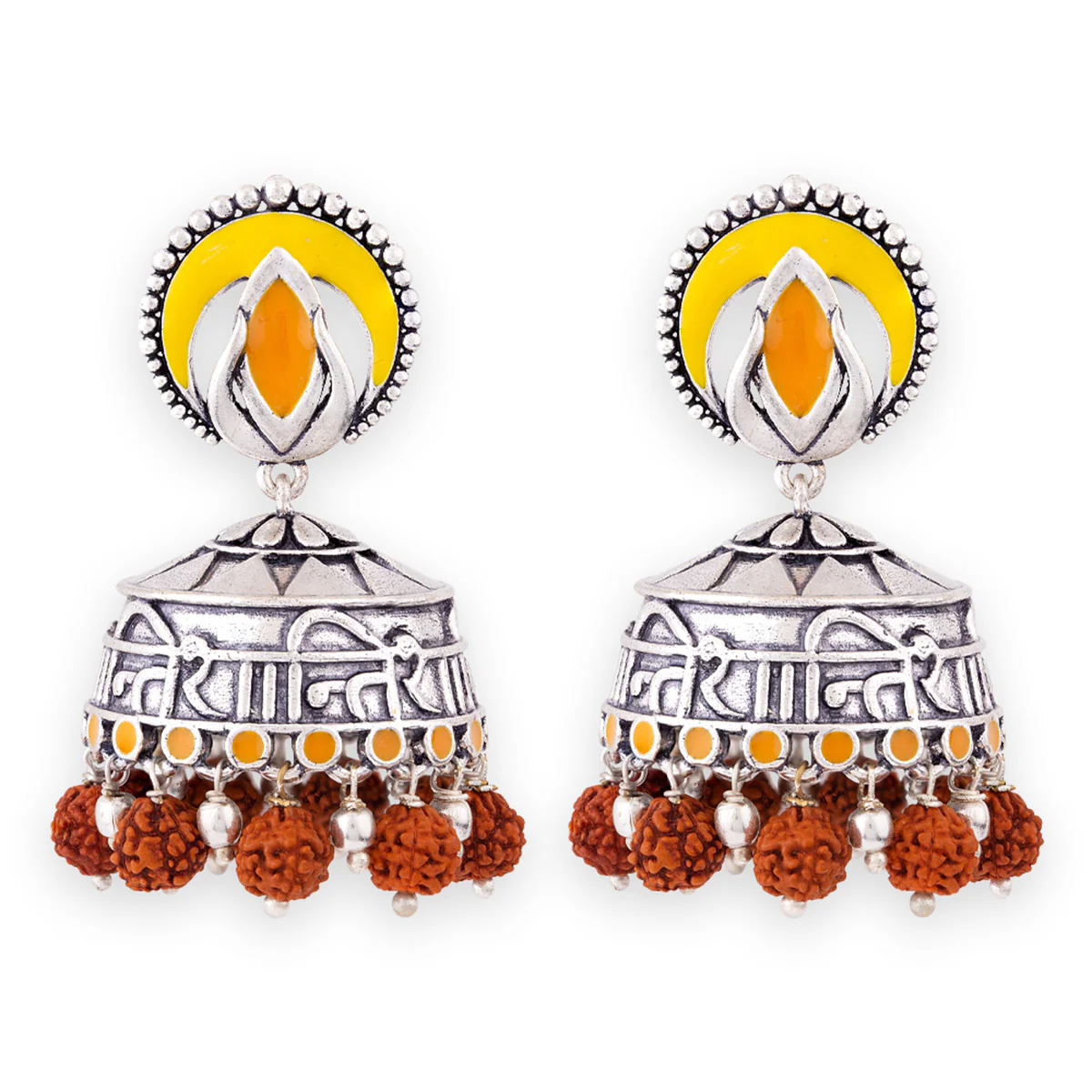 Aham Brahmasmi Shanti Jhumka Earrings - Image 3