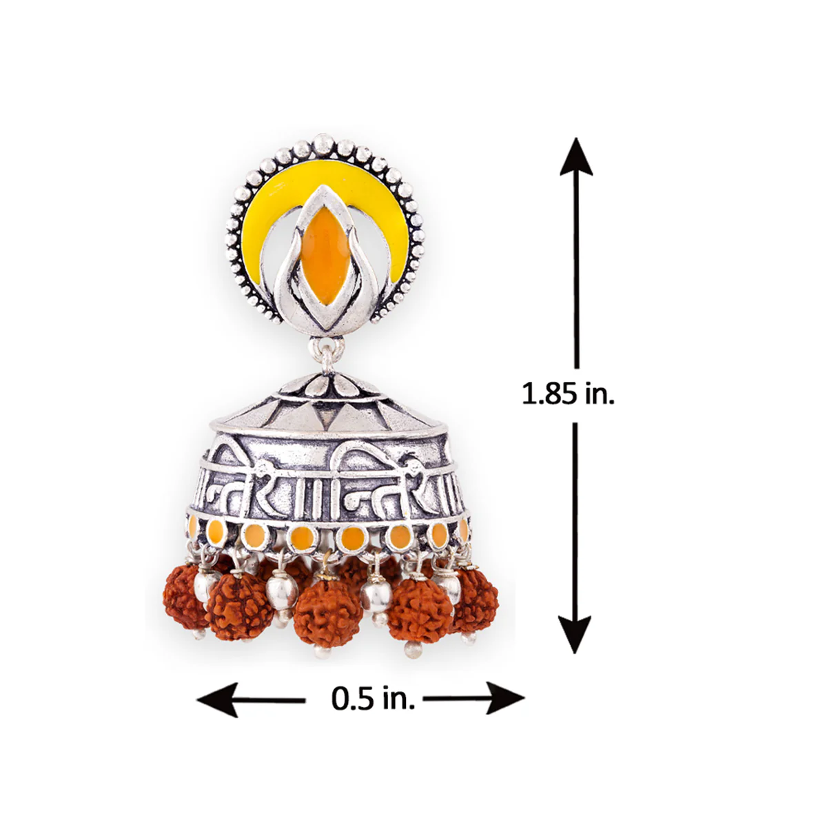 Aham Brahmasmi Shanti Jhumka Earrings - Image 6