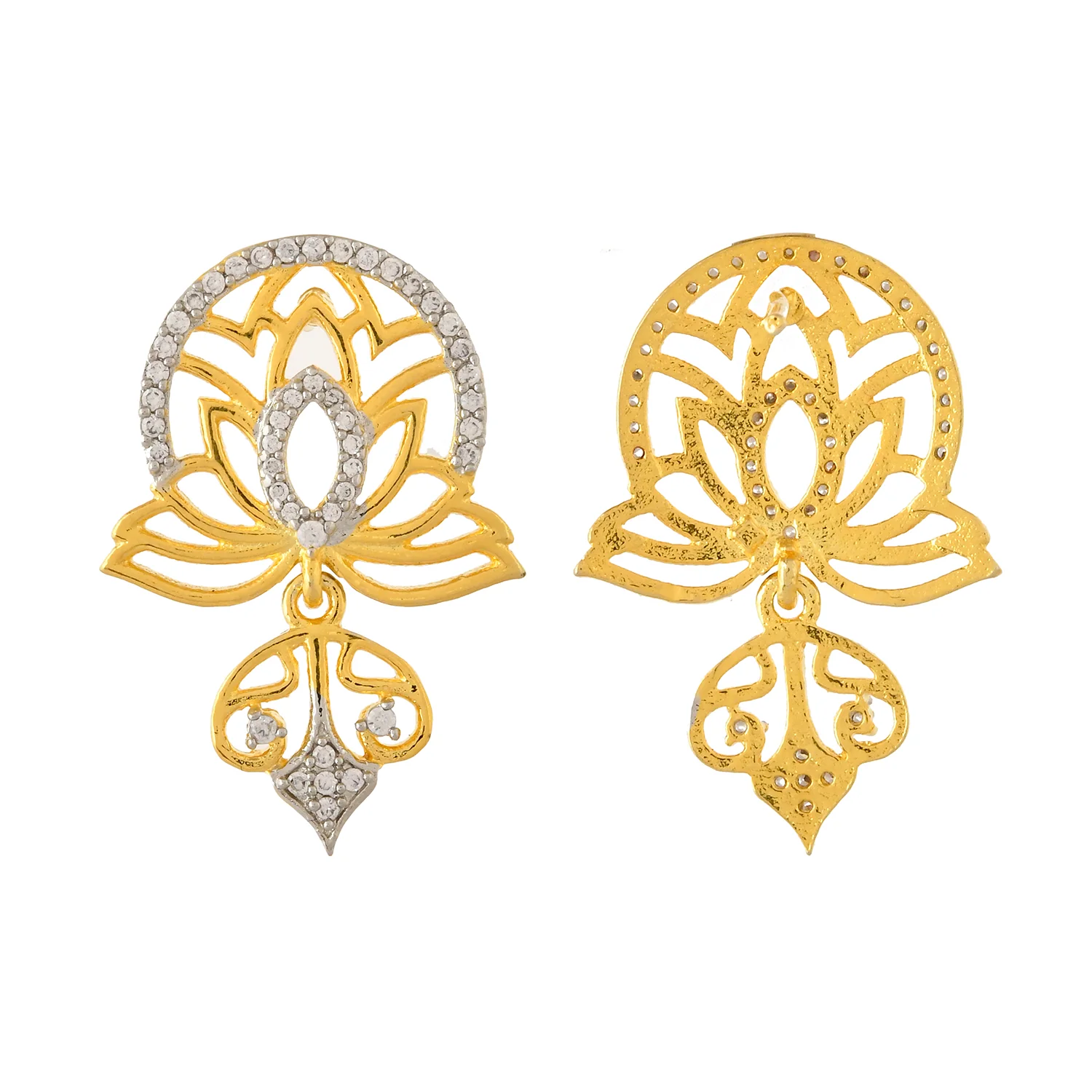 Alpana Divine Lotus Drop Earrings - Image 5
