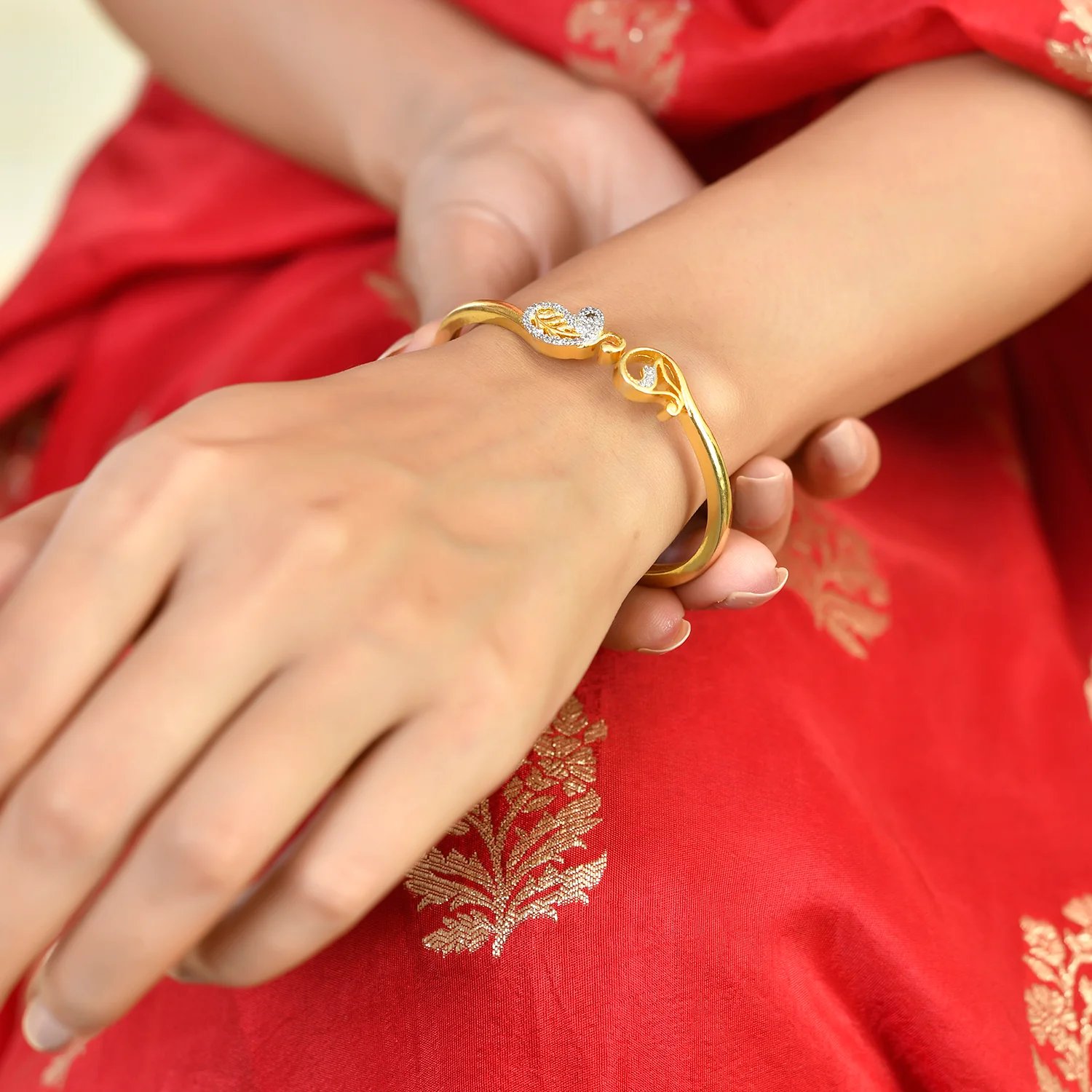 Alpana Enchanted Lotus Open Cuff - Image 6
