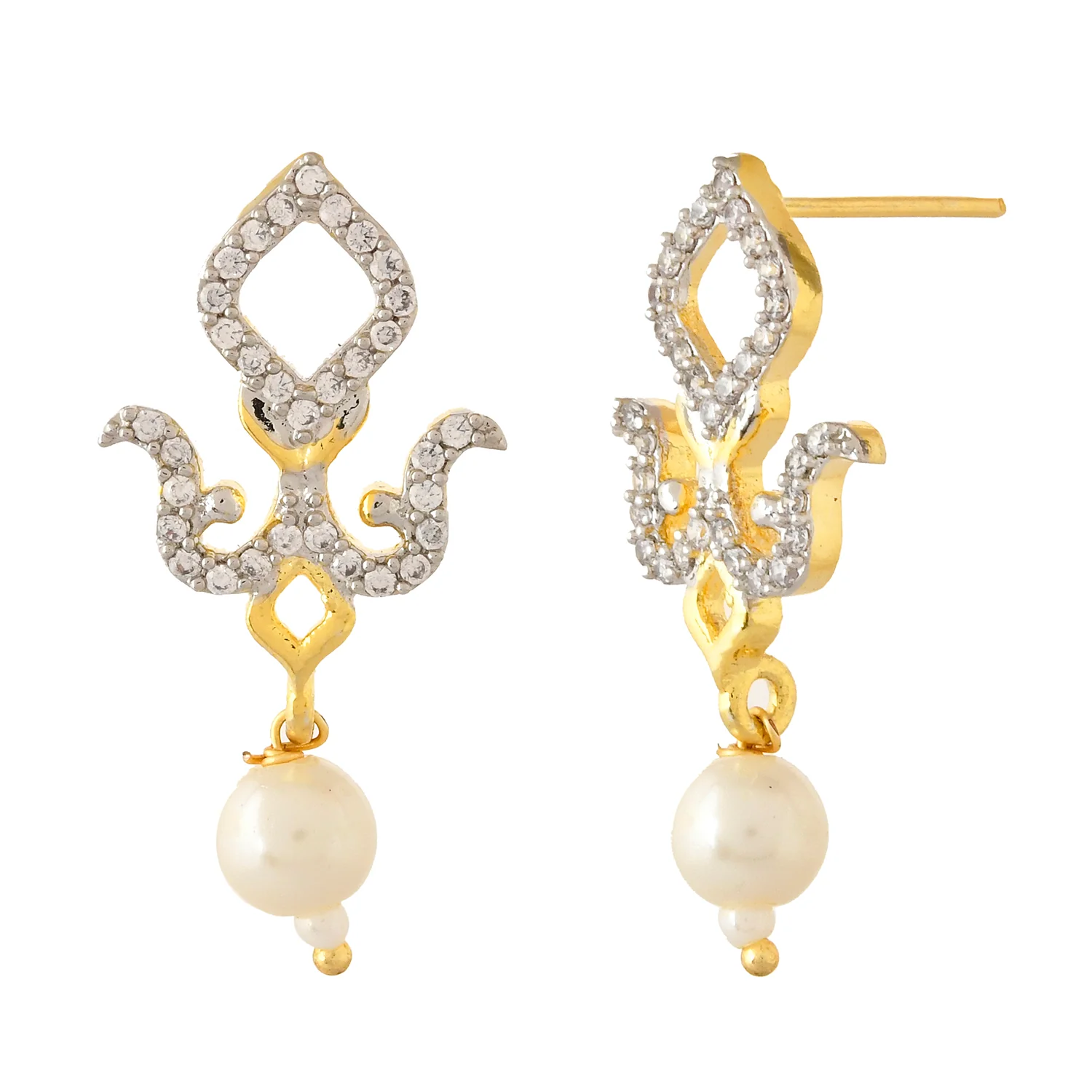 Alpana Floral Teardrop Earrings - Image 3