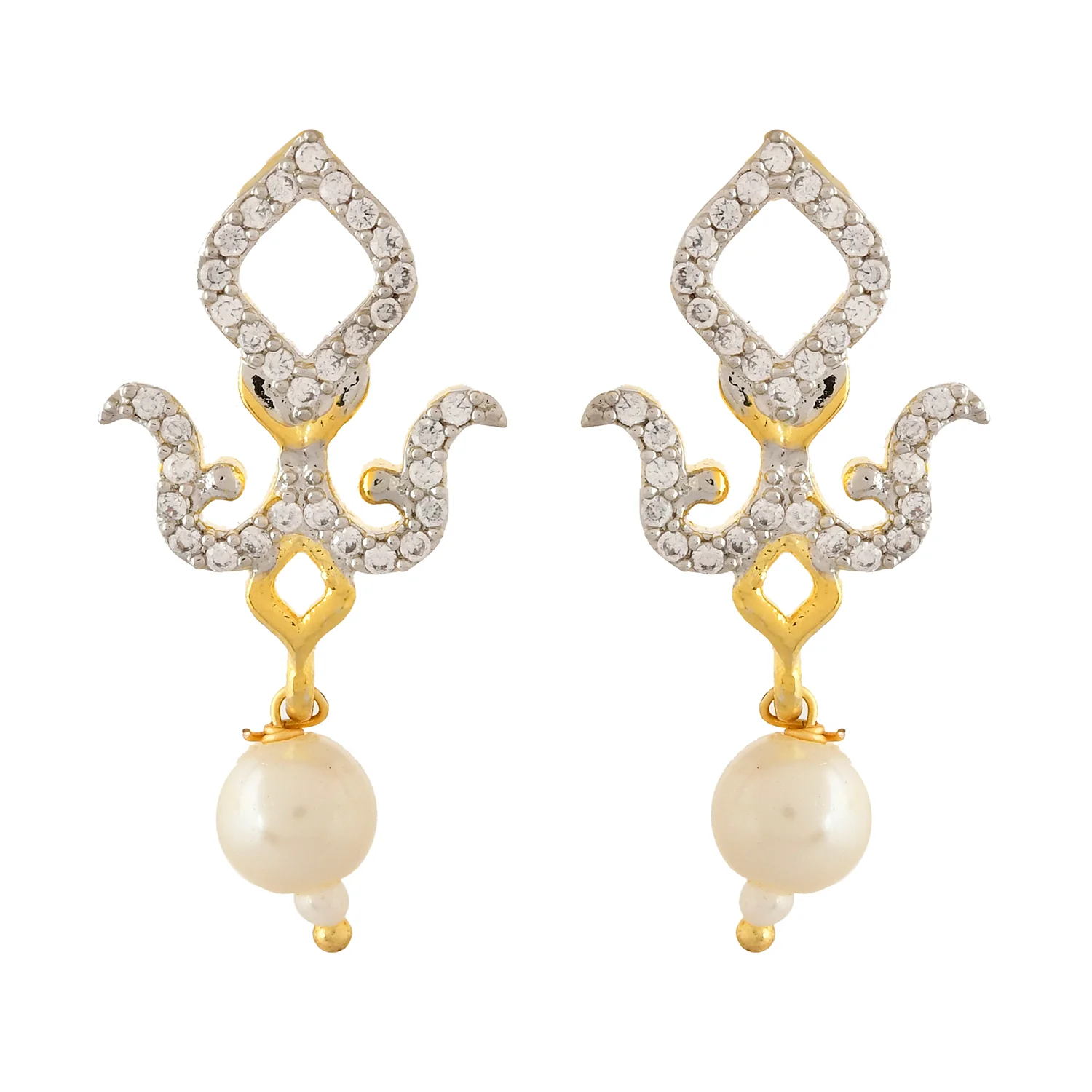 Alpana Floral Teardrop Earrings - Image 4