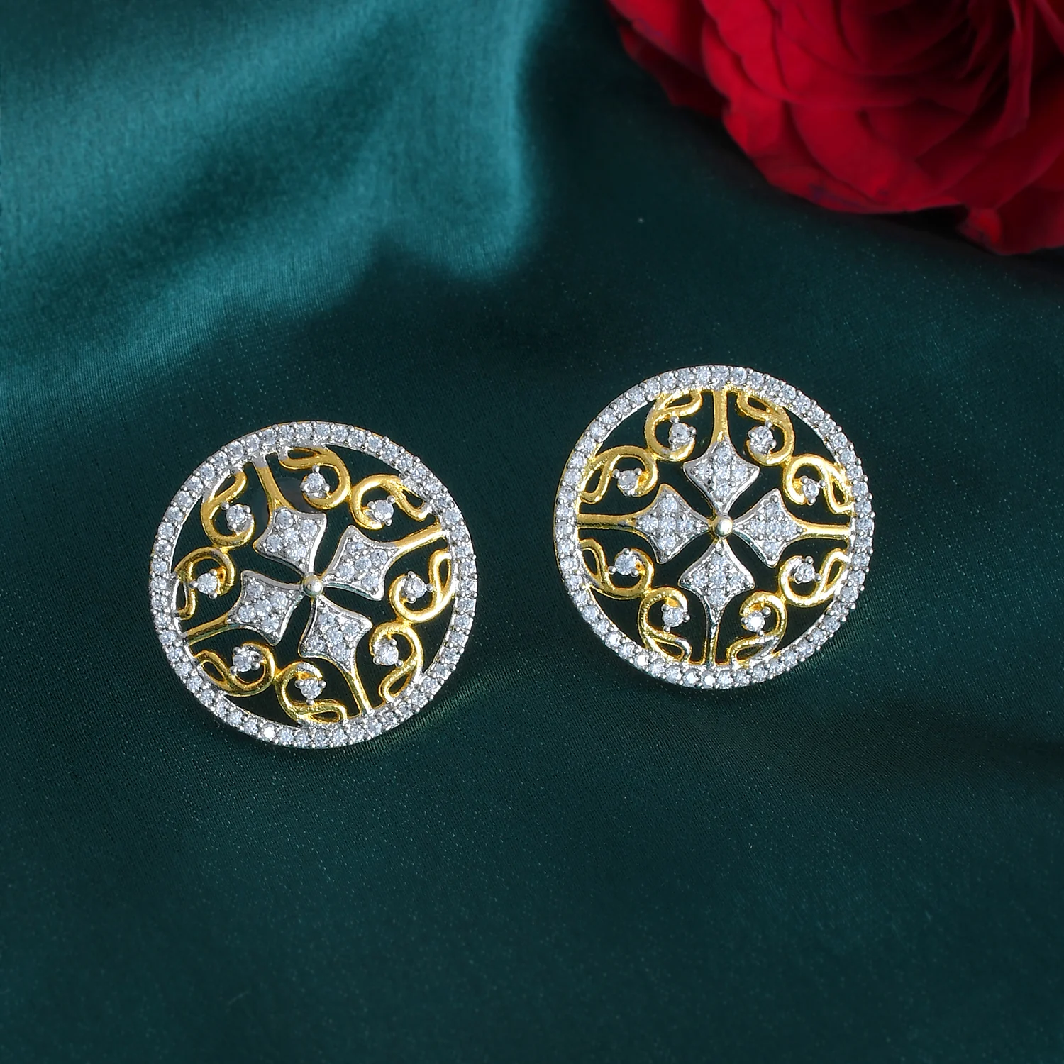 Alpana Gleaming Mandal Studs