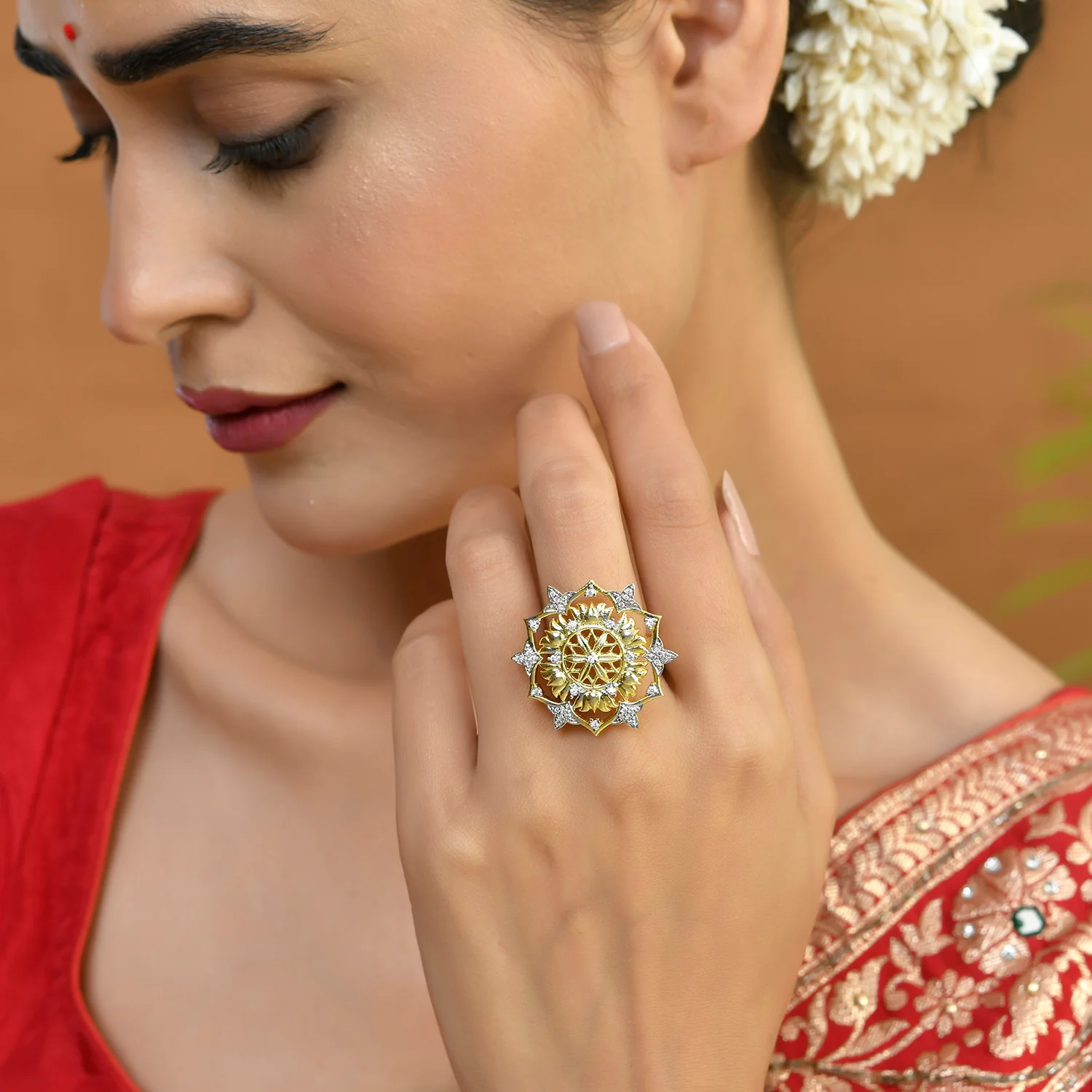 Alpana Lotus Blossom Ring - Image 2