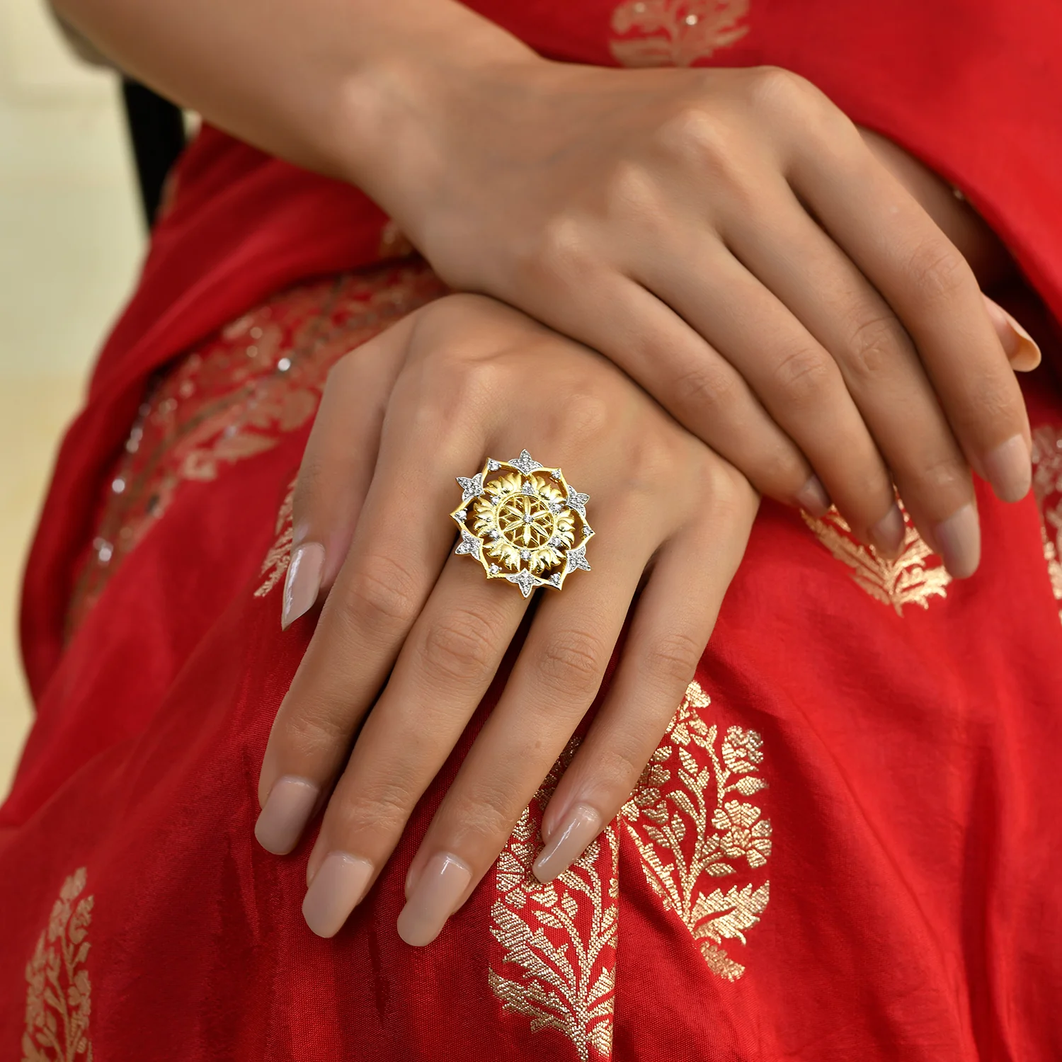 Alpana Lotus Blossom Ring - Image 3
