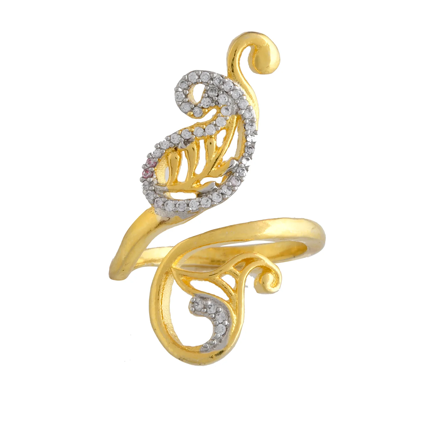 Alpana Paisley Open Finger Ring - Image 4