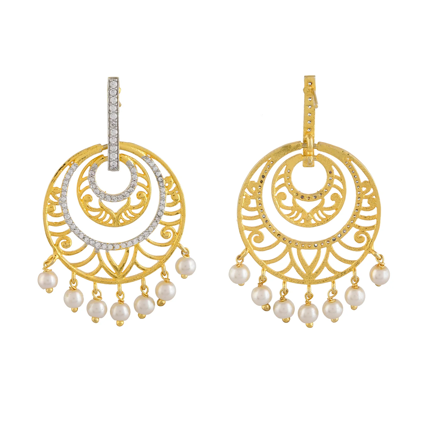 Alpana Sparkling Mandala Mini Chandbali - Image 5