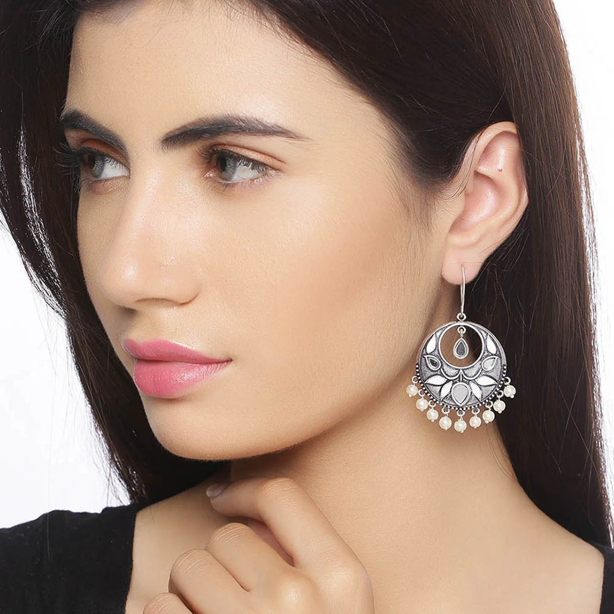 Amaira Ethnic Hoop Earrings - Image 2