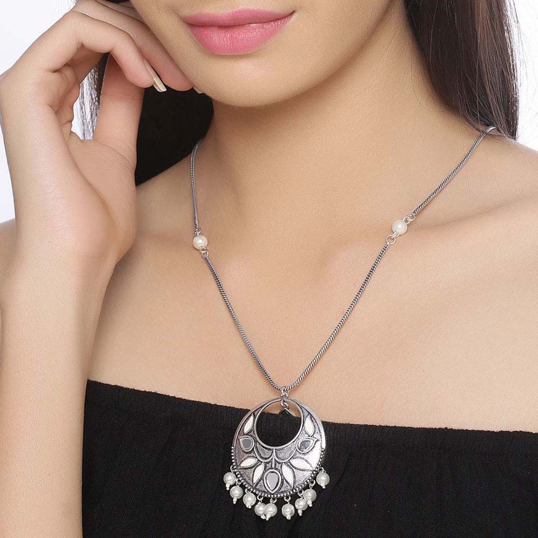 Amaira Ethnic Hoop Pendant - Image 2