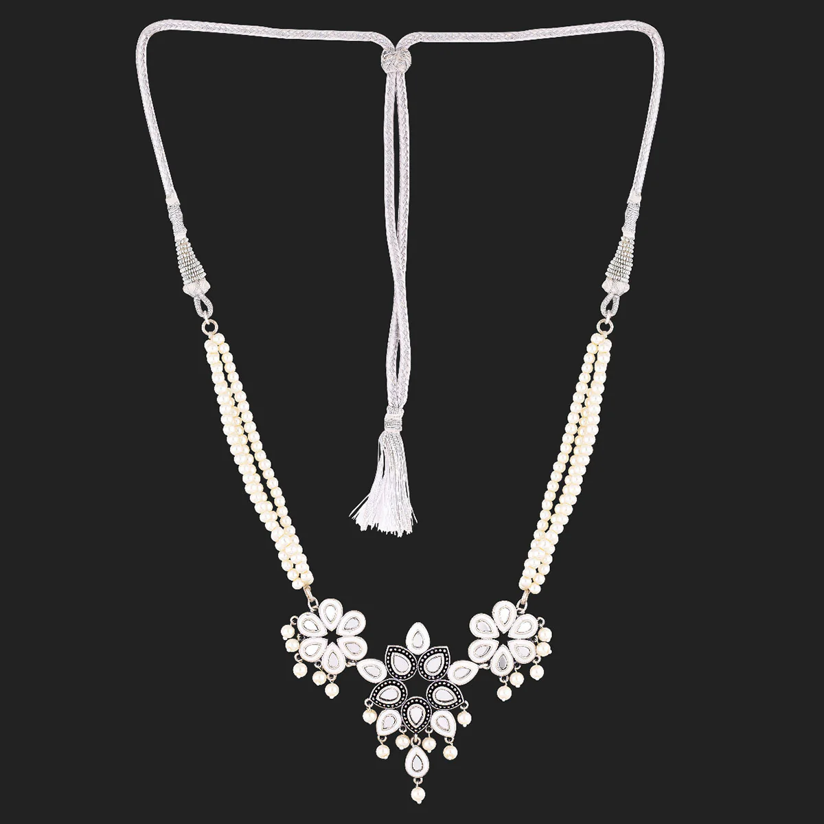 Amaira Faux Pearls Adorned Necklace Set - Image 4