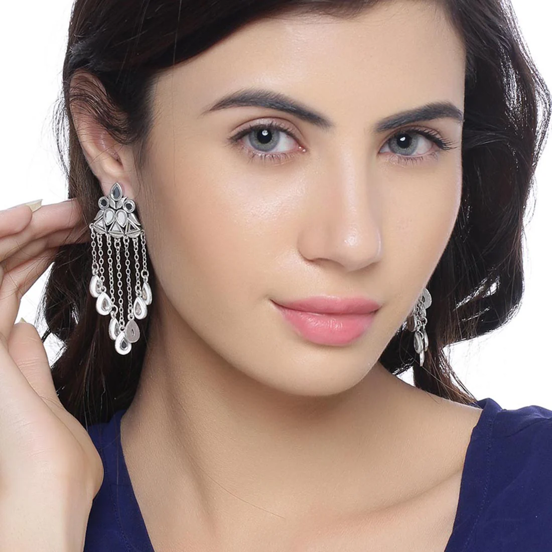 Amaira Layered Drops Earrings - Image 2