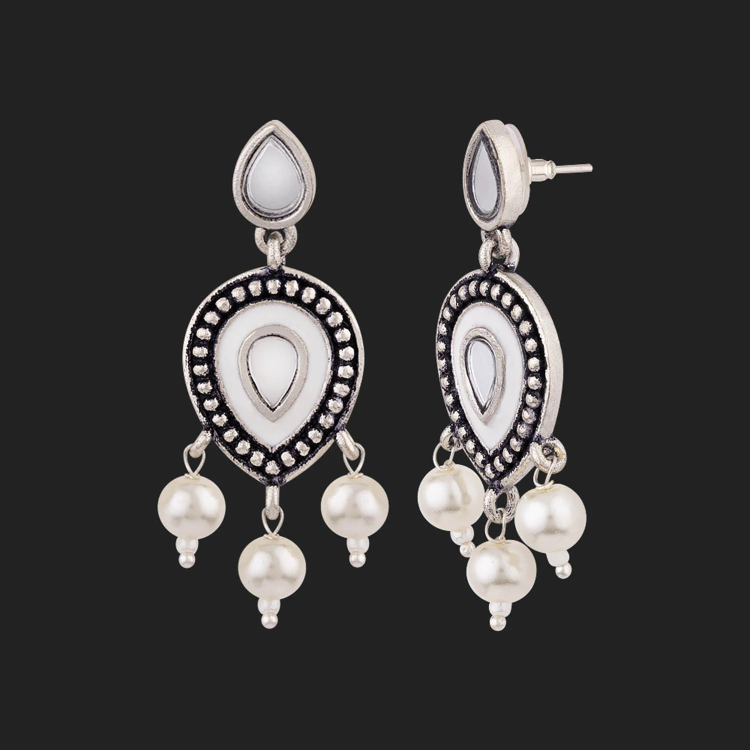 Amaira Leaf Drop Earrings - Image 4