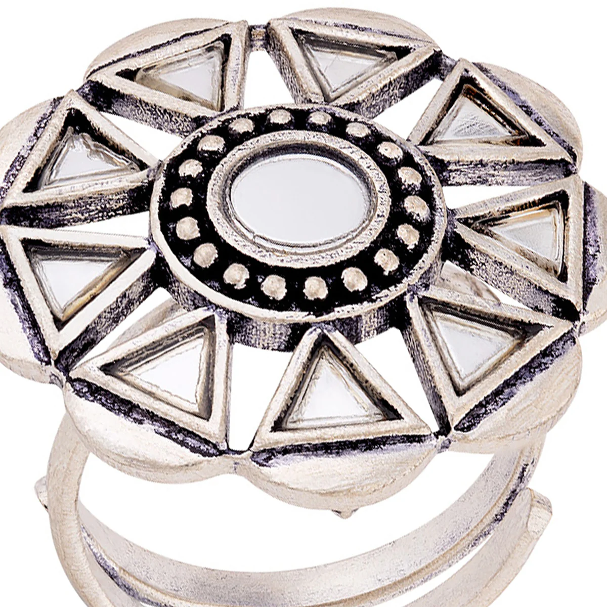 Amaira Mirror Details Statement Ring - Image 5