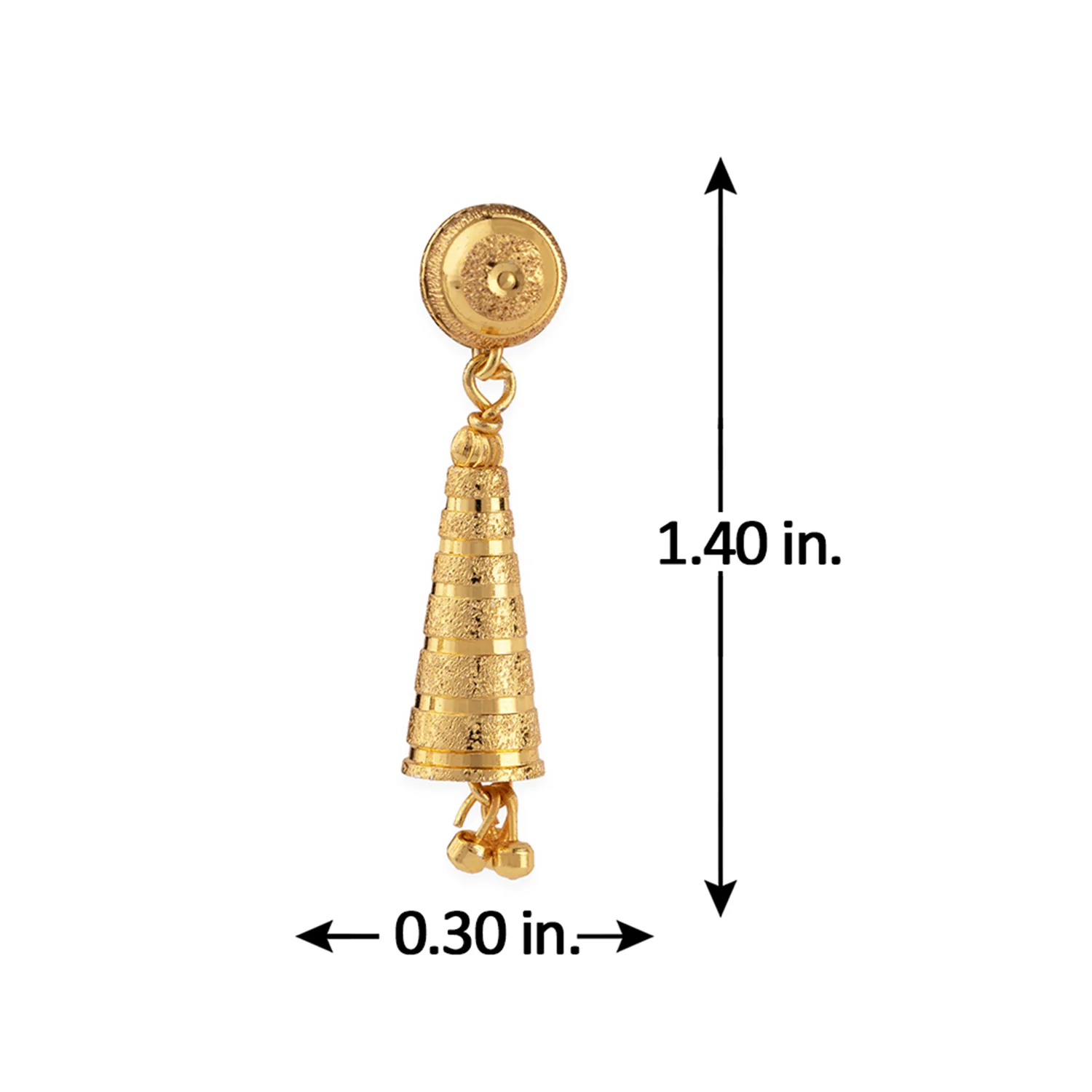 American Diamond Conical Traditional Earrings - Image 4