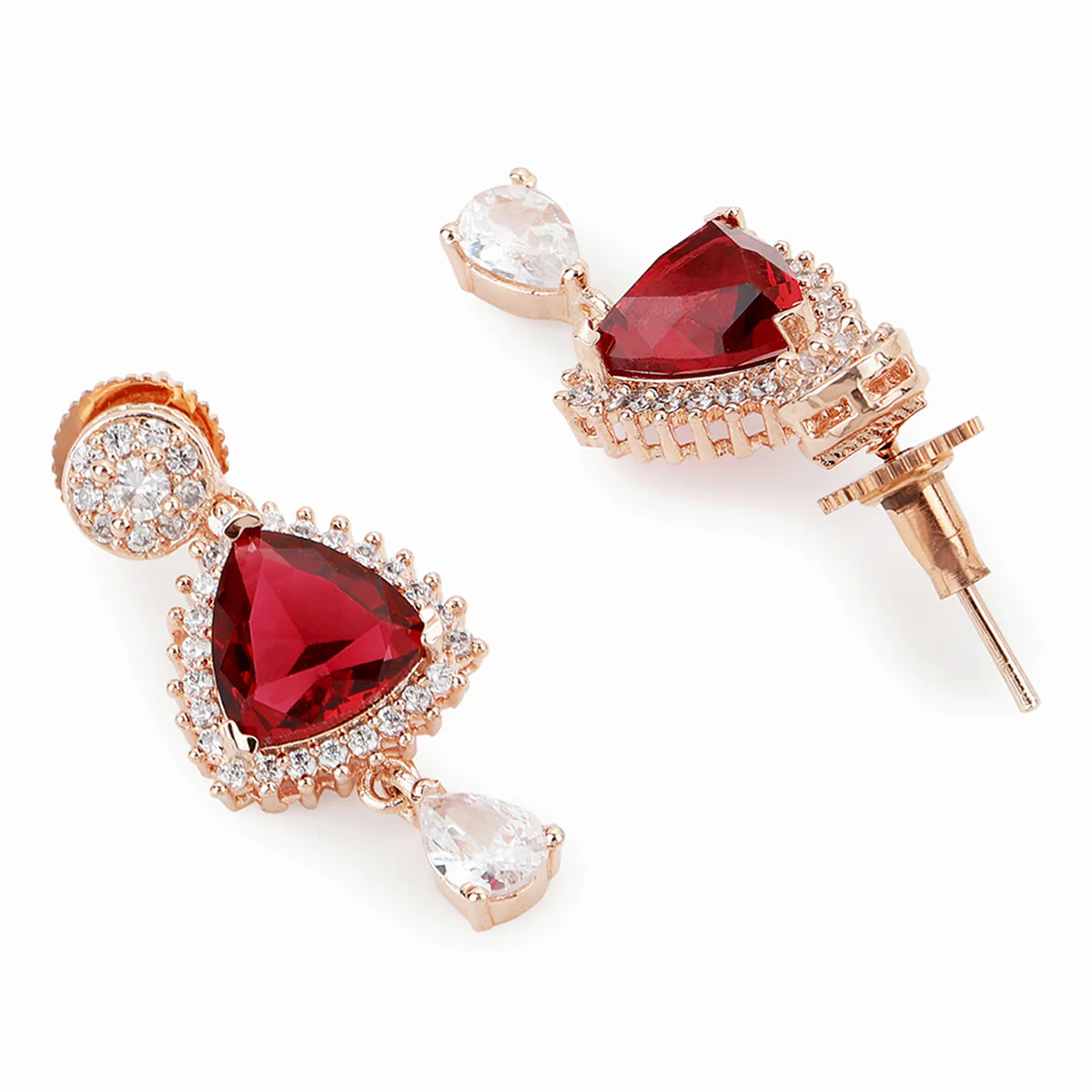 Sparkling Elegance Overlapping Pattern Zircons Jewellery Set - Image 5