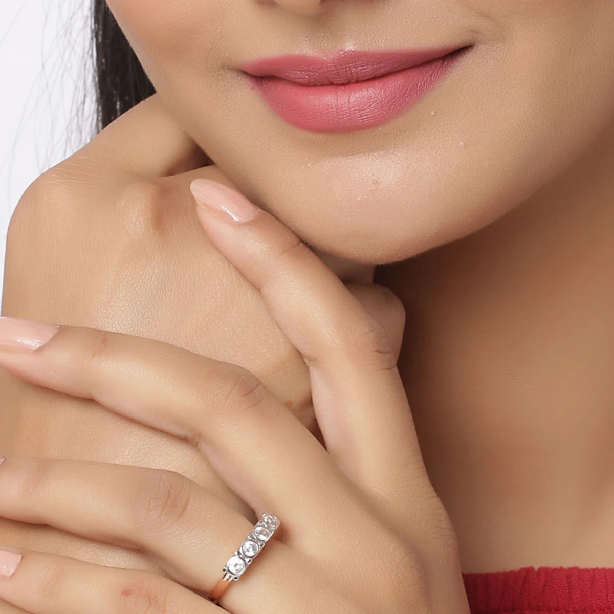 American Diamond Gems Embellished Bang Ring - Image 2