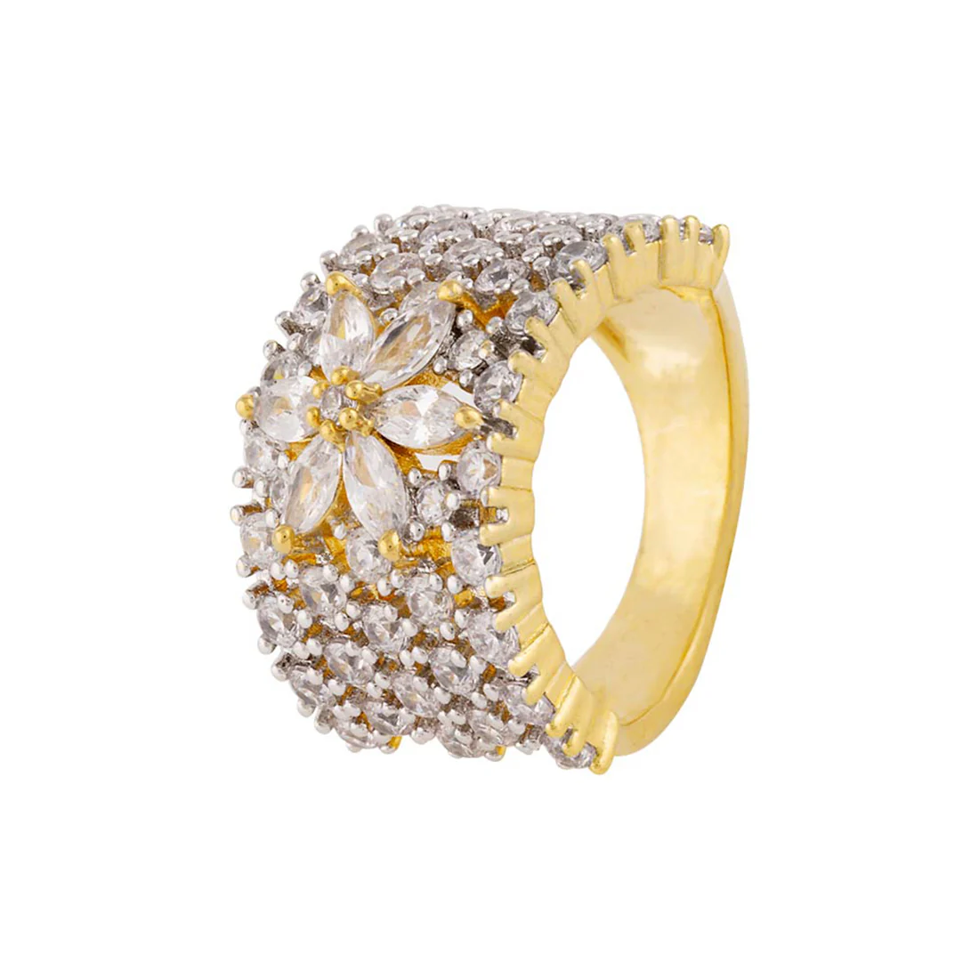 American Diamond Gems Studded Band Ring - Image 3