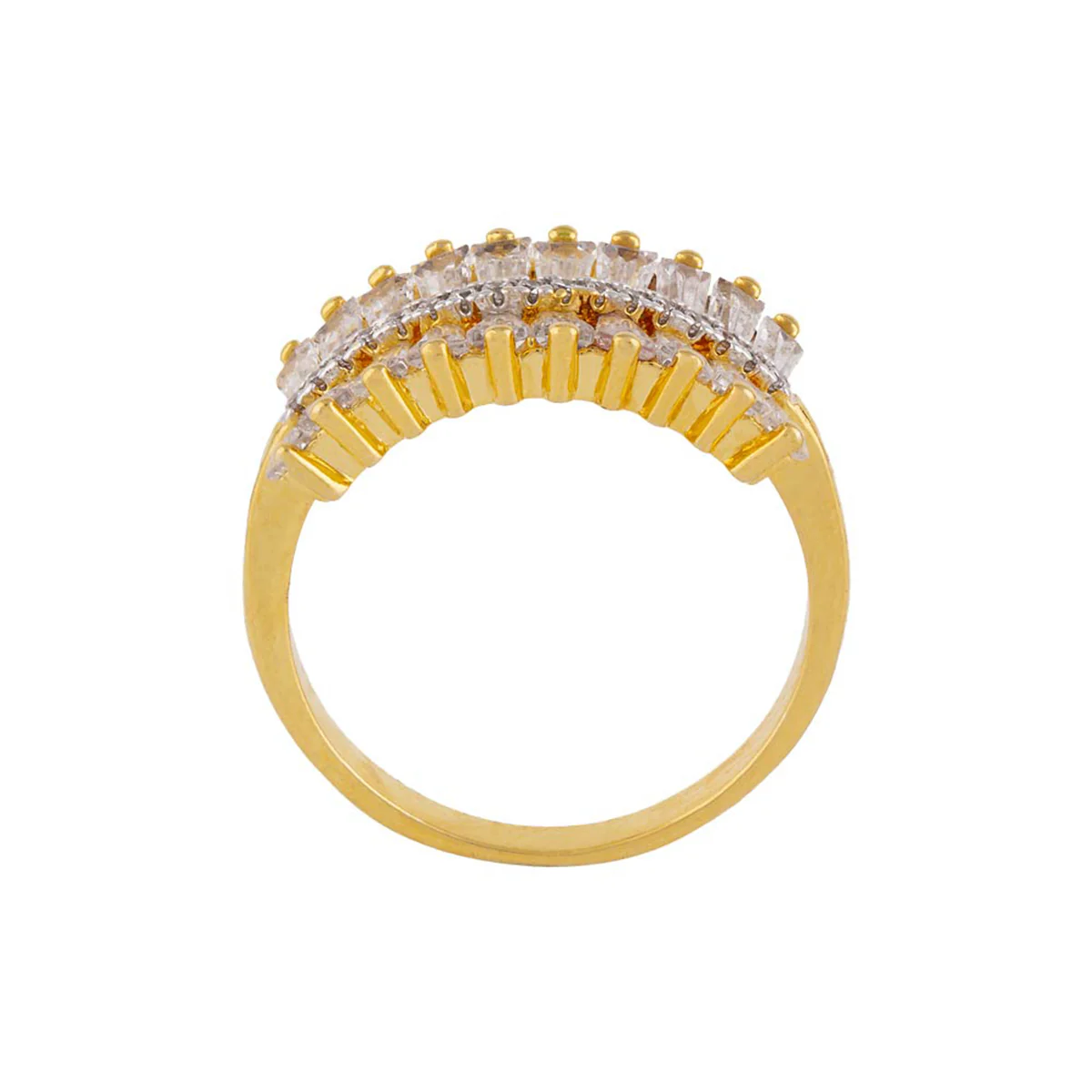 American Diamond Gemstones Studded Band Ring - Image 4