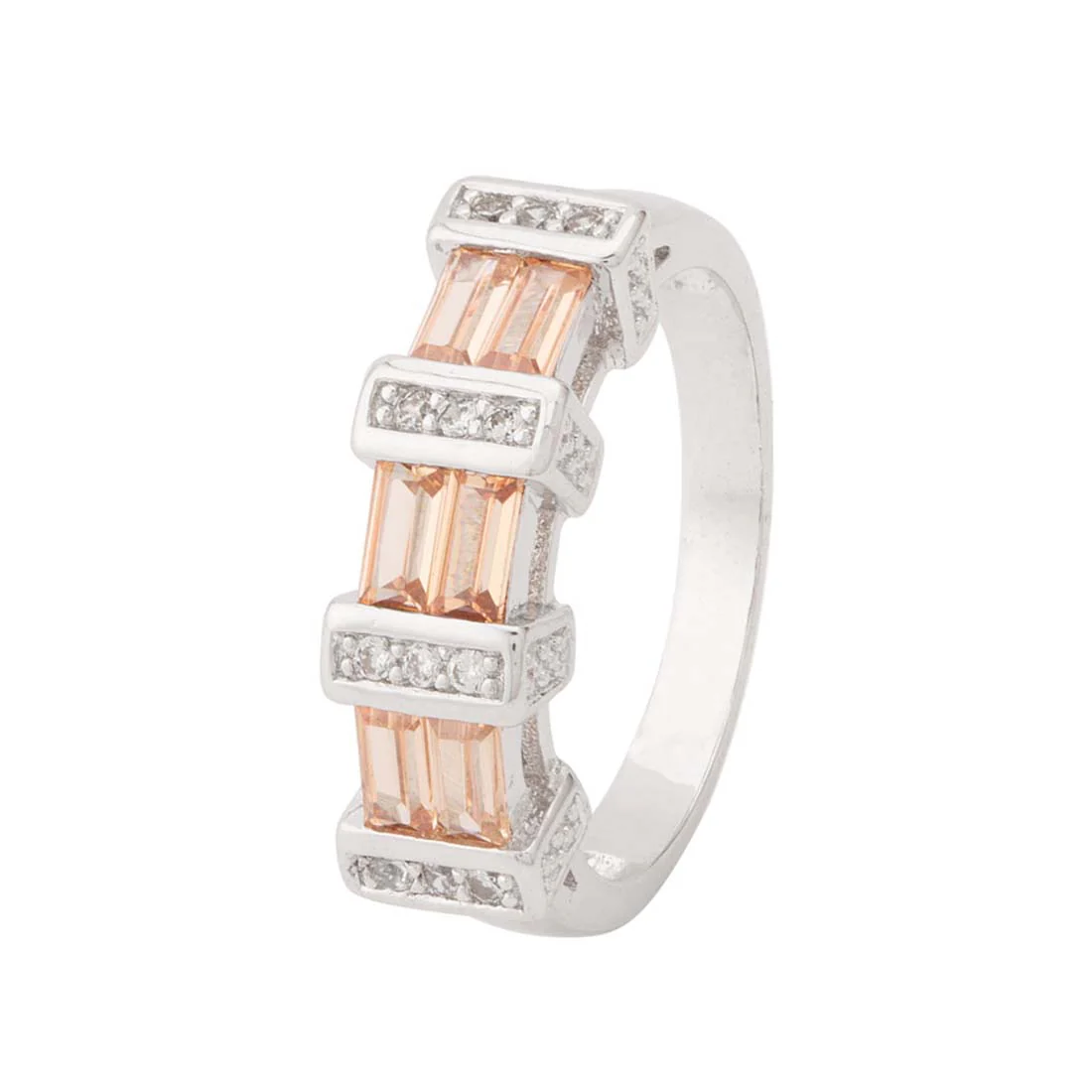 American Diamond & Polki Studded Band Ring - Image 3