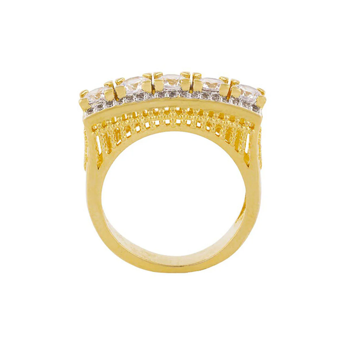 American Diamond Princess Cut Gems Ring - Image 4