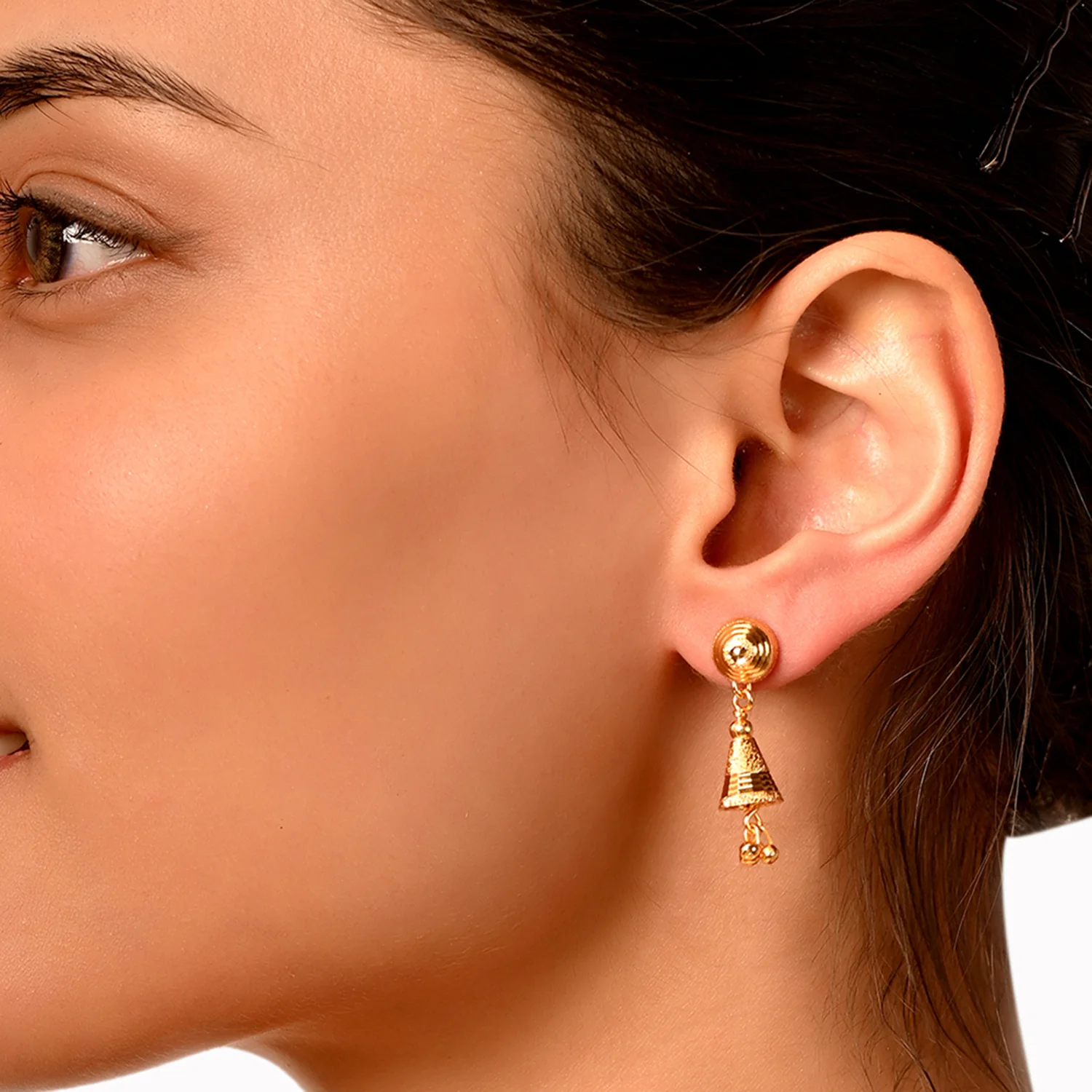 American Diamond Traditional Jhumki Style Earrings - Image 2