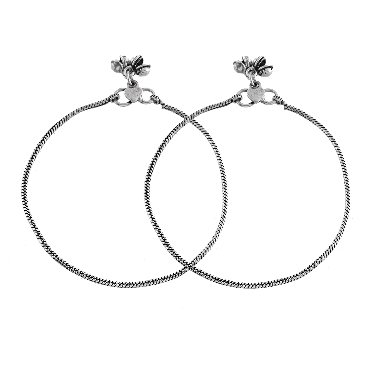Antique Essentials Mehfil Mystique Oxidised Anklet Set - Image 5