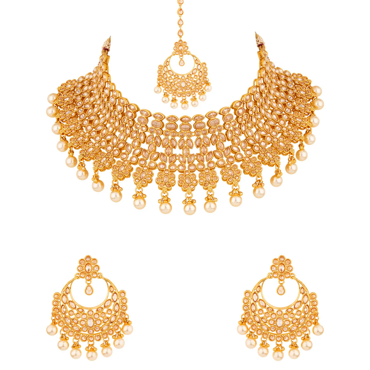 Antique Inspired Choker Necklace Set - Image 3