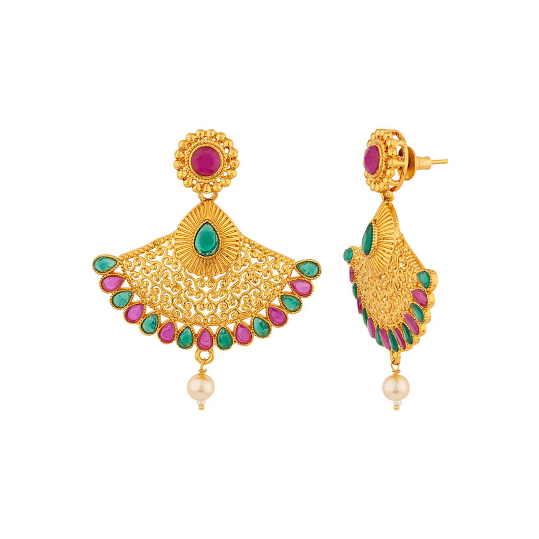 Antique Inspired Embellished Earrings - Image 4
