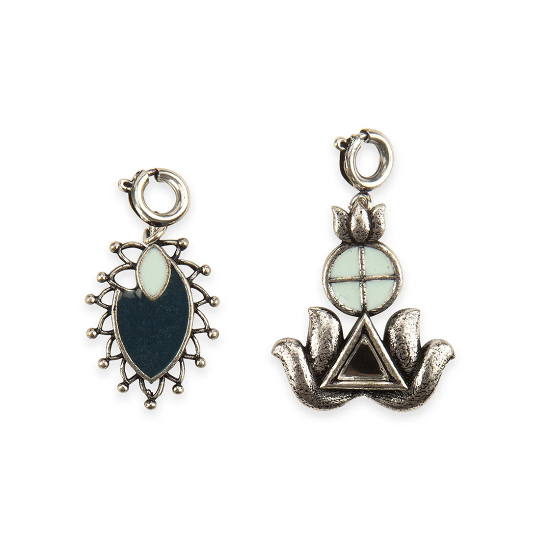 Antique Oxidized Charms Pendant with Bracelet - Image 6