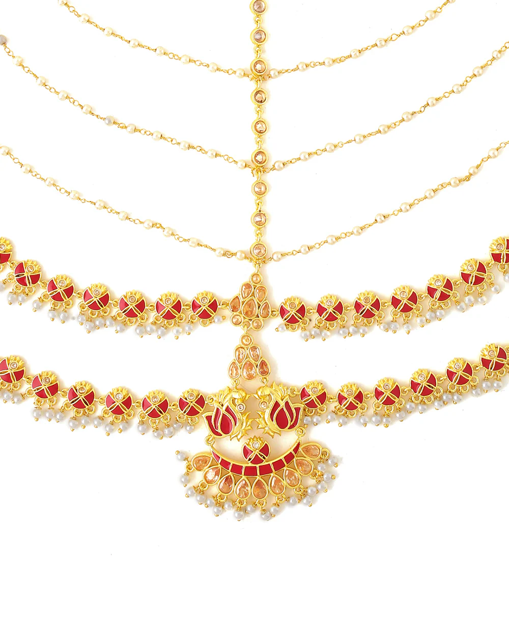 Apsara Bridal Double Layered Matha Patti - Image 4