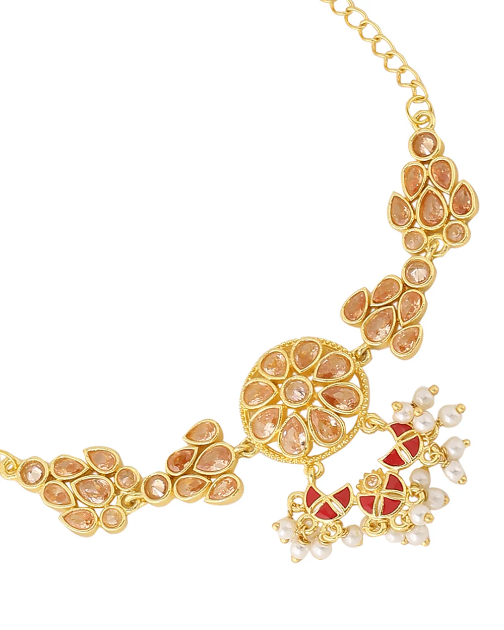 Apsara Bridal Floral Enameled Armlets - Image 4