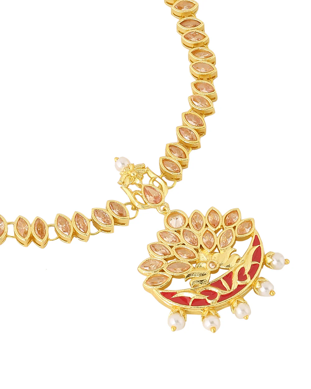 Apsara Bridal Pearl Drops Armlets - Image 2