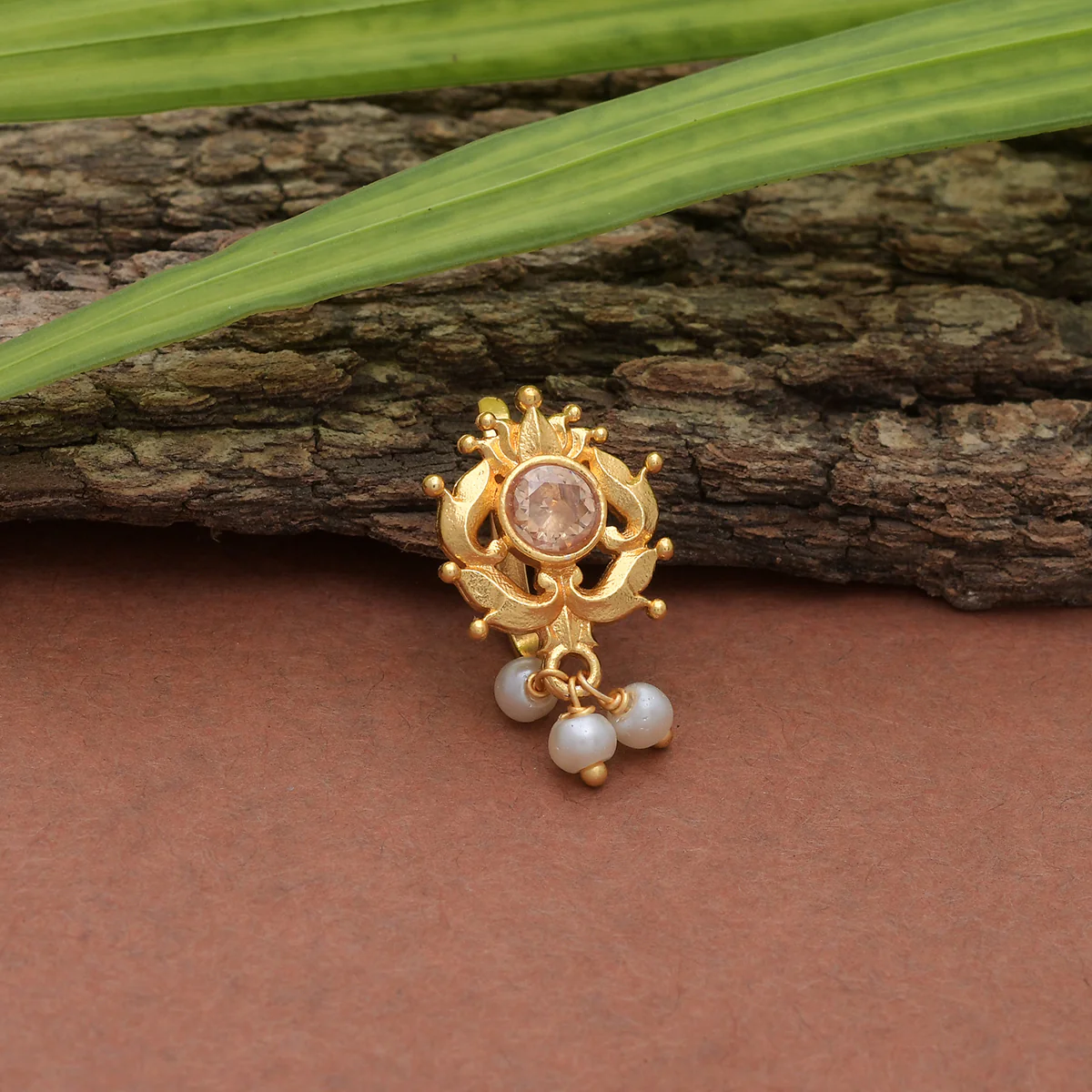 Apsara Dainty Gold Plated Nose Ring