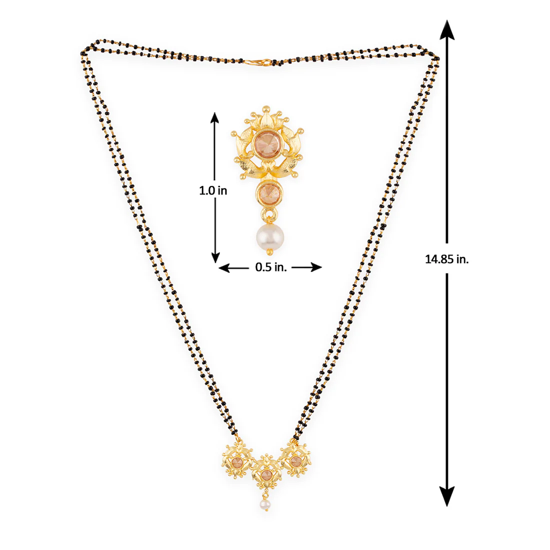 Apsara Gold Plated Mangalsutra Set - Image 7