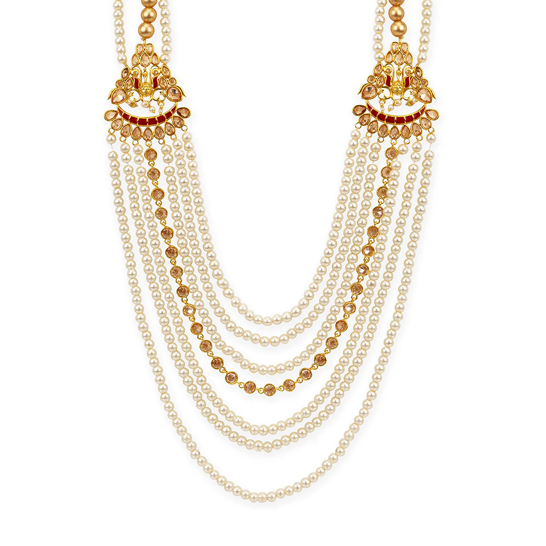 Apsara Groom Multilayered Pearl Necklace - Image 2