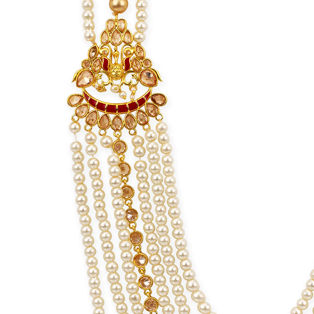 Apsara Groom Multilayered Pearl Necklace - Image 4
