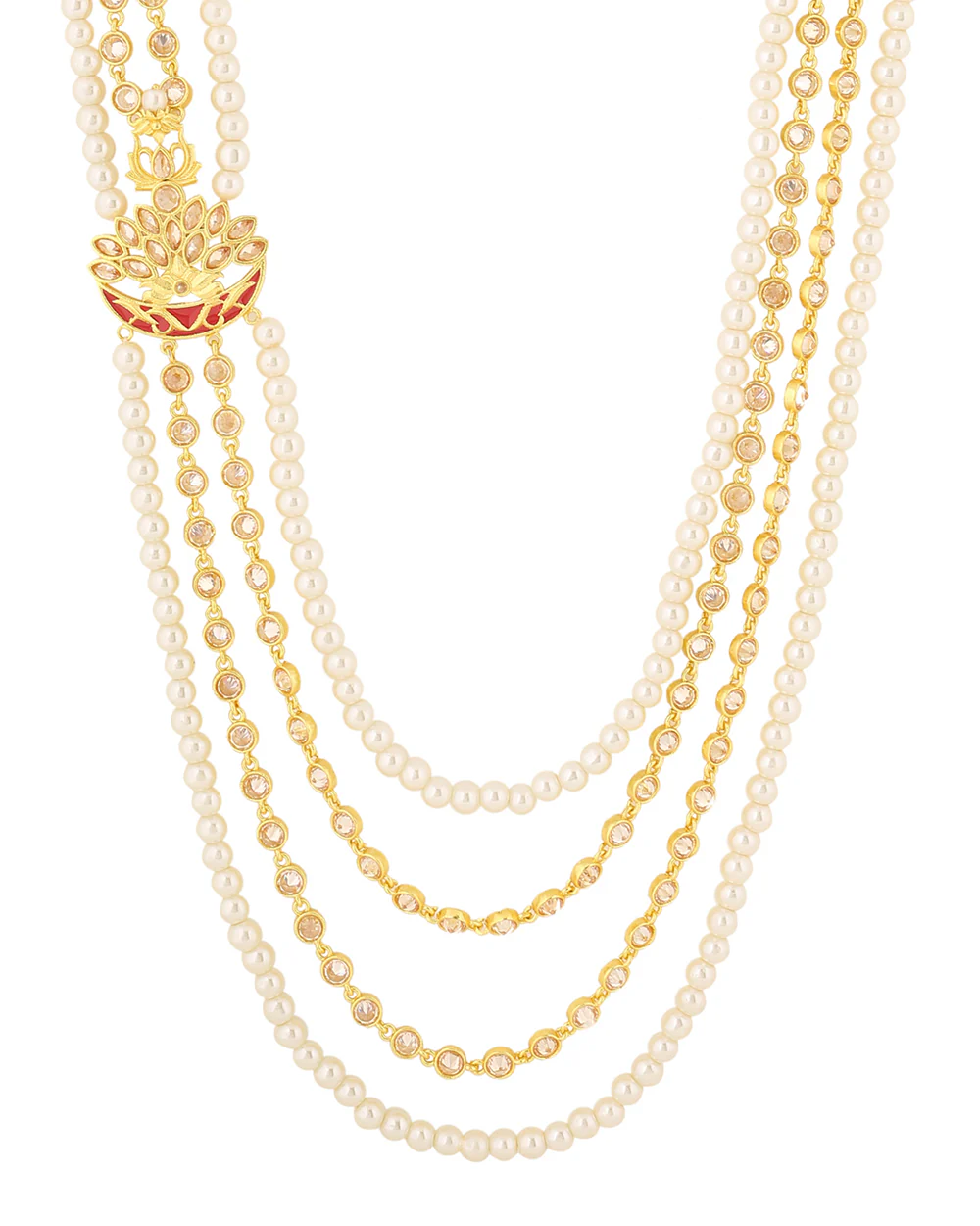 Apsara Groom Royal Pearl Necklace - Image 3