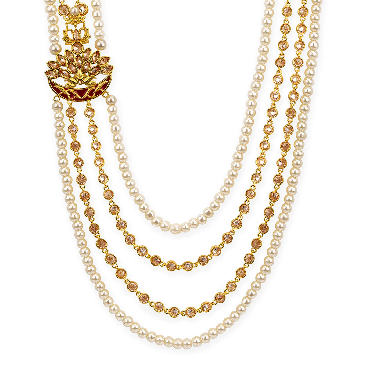Apsara Groom Royal Pearl Necklace - Image 2
