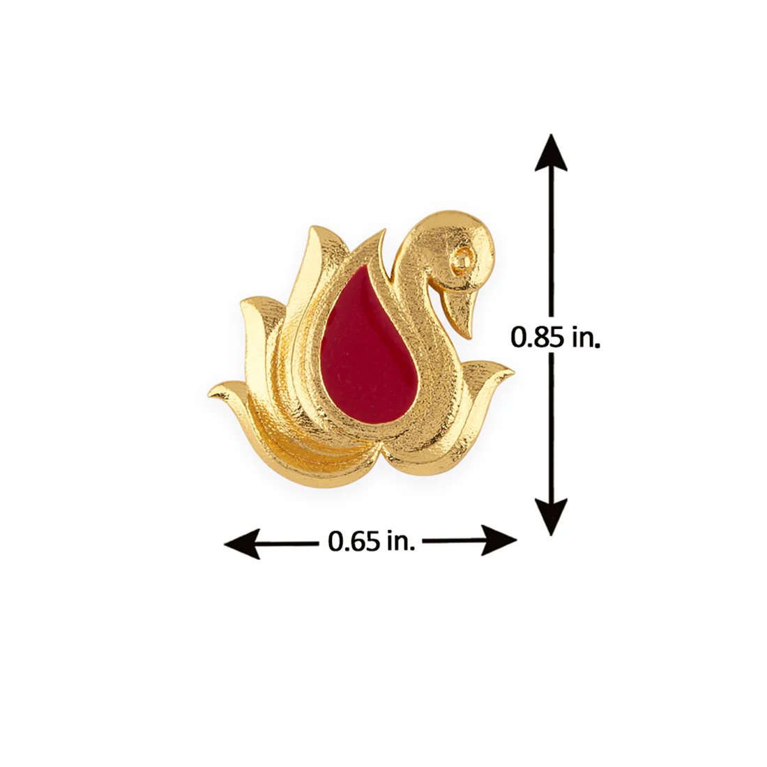 Apsara Peacock Motif Stud Earrings - Image 6