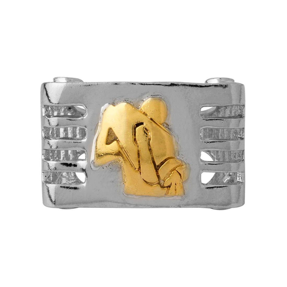 Aquarious Rashi Symbol Designed Ring For Men - Image 3