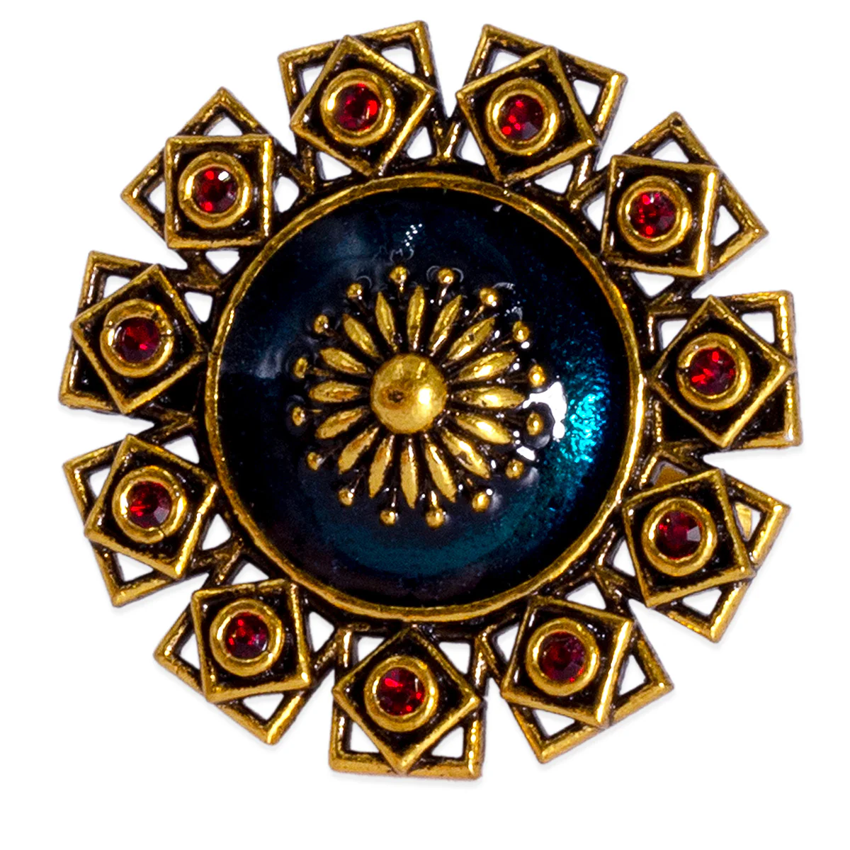 Arabian Nights Antique Gold Round Brass Rings - Image 4