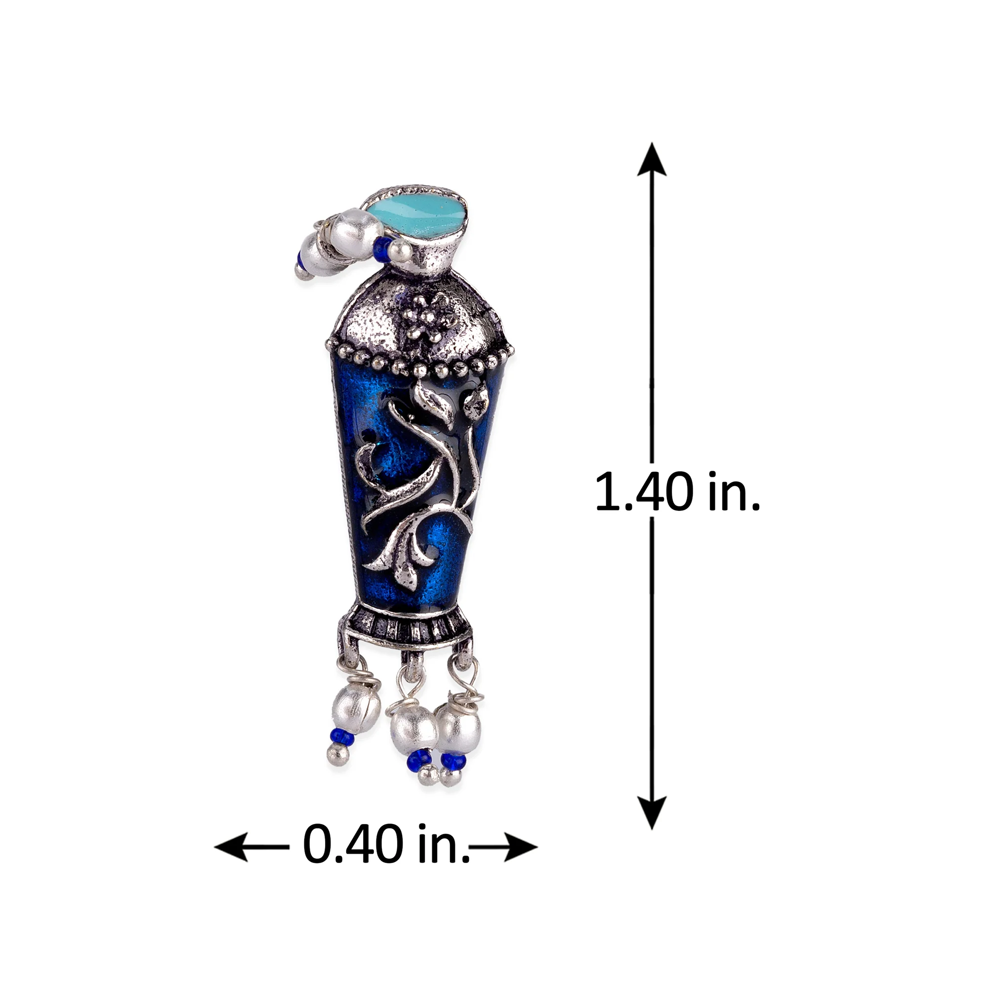 Arabian Nights Antique Silver Brass Earrings - Image 5