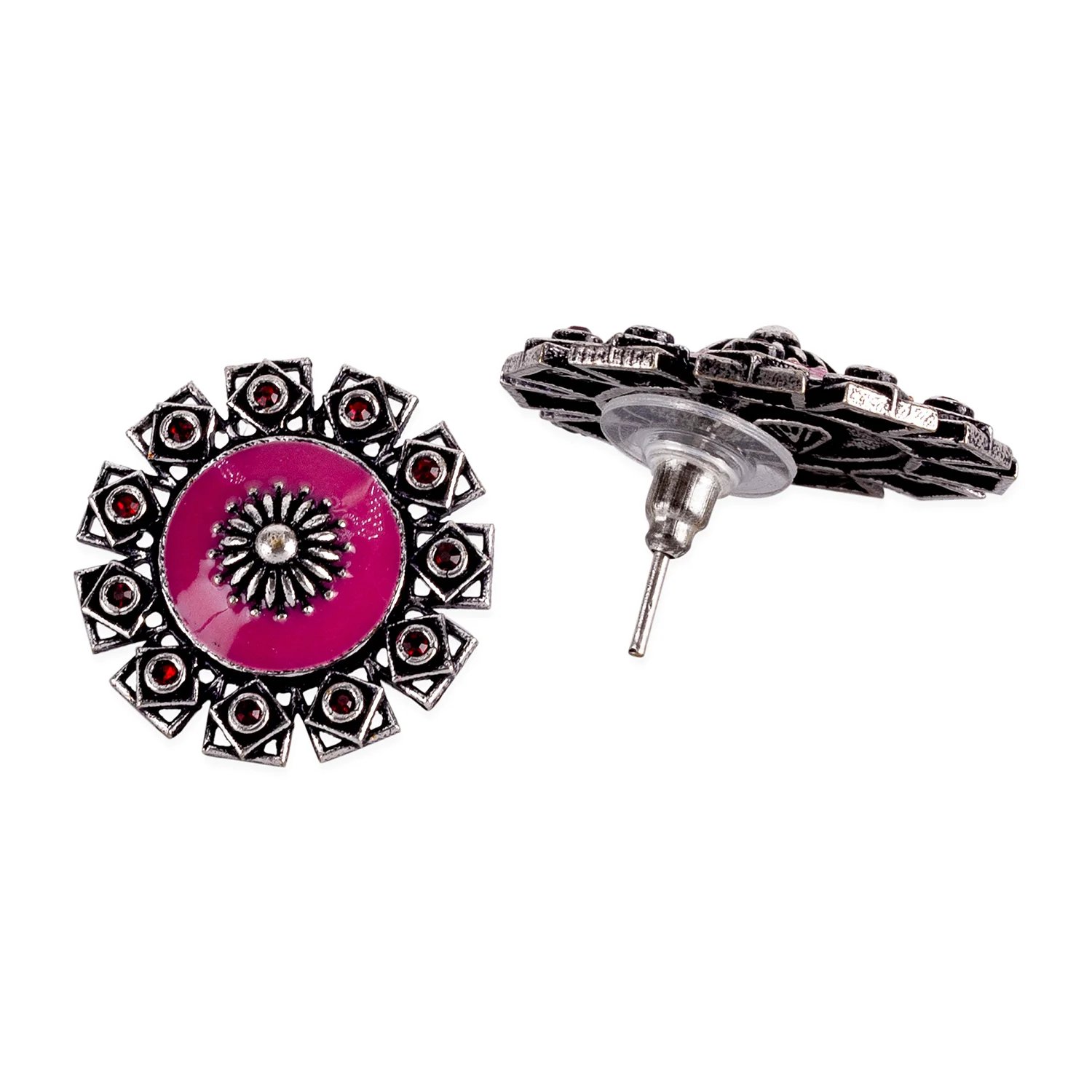 Arabian Nights Antique Silver Round Brass Jewellery Set - Image 6