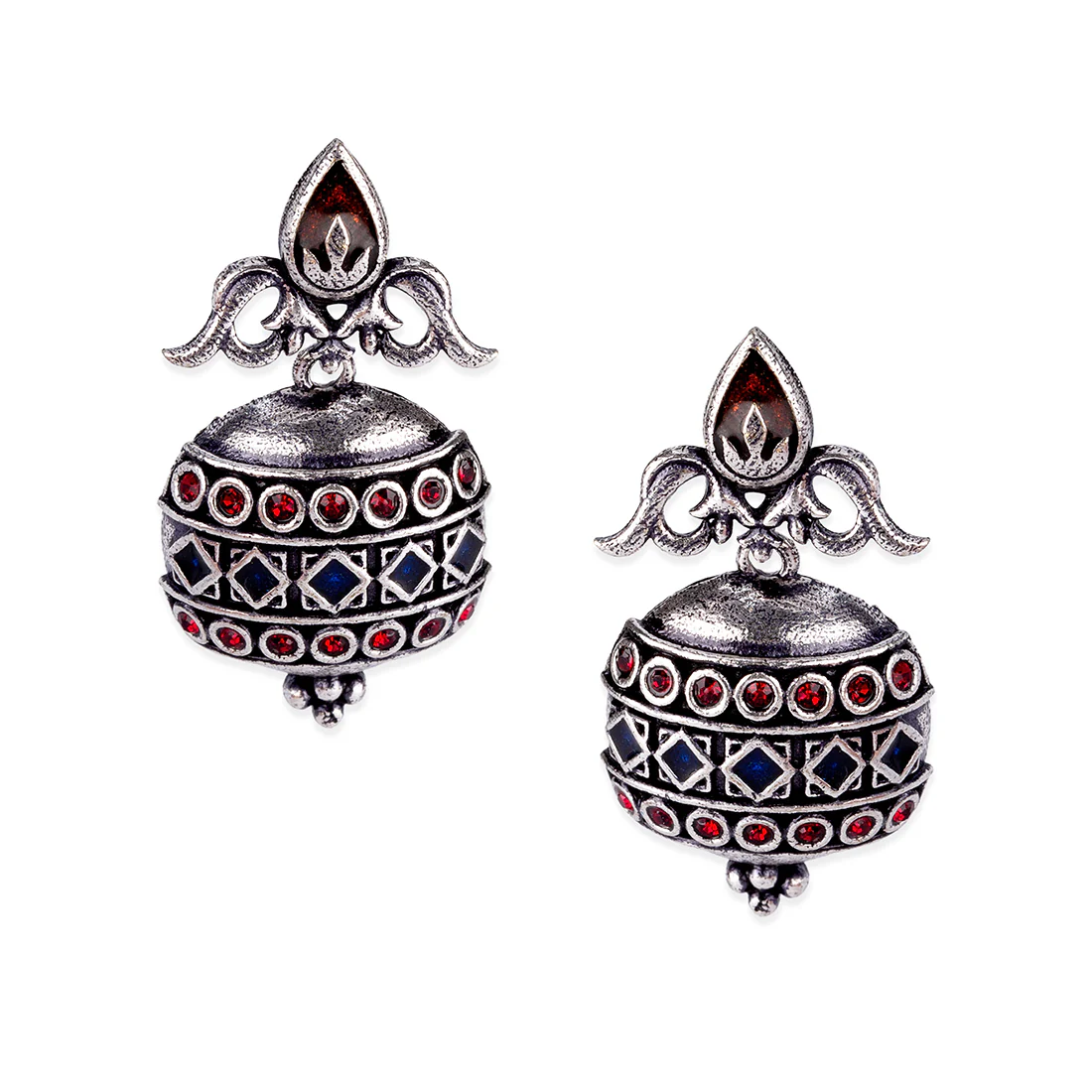 Arabian Nights Antique Silver Round Brass Jewellery Set - Image 6
