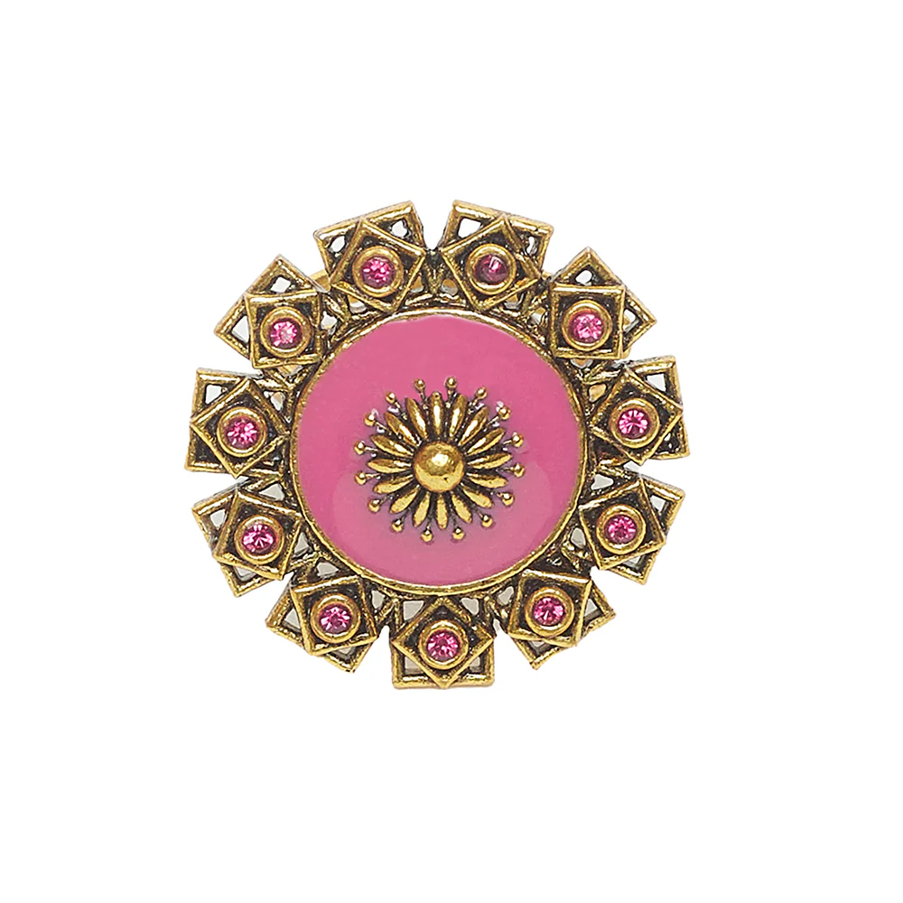 Arabian Nights Antique Style Gold Plated Brass Ring - Image 3