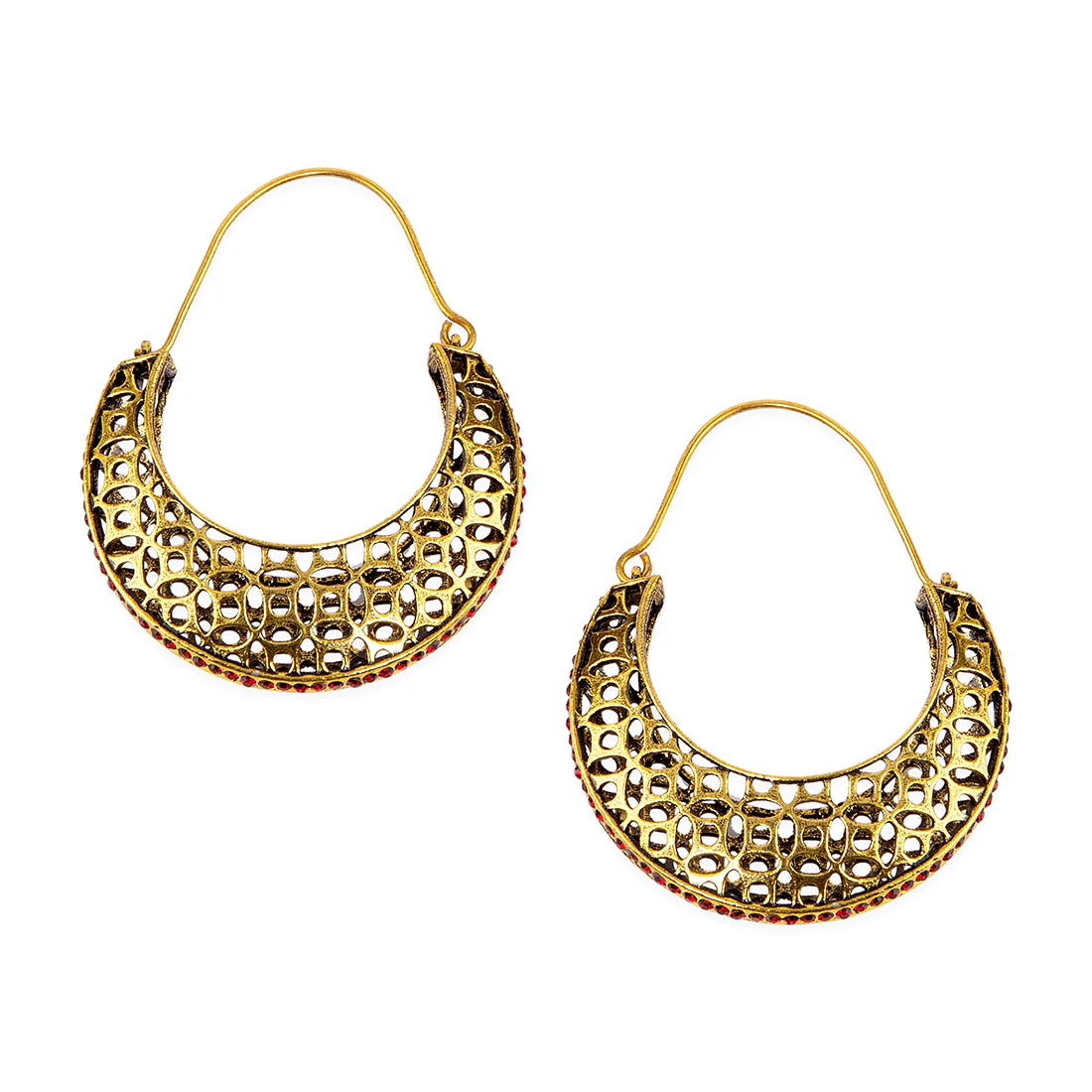 Arabian Nights Brass Earrings - Image 3