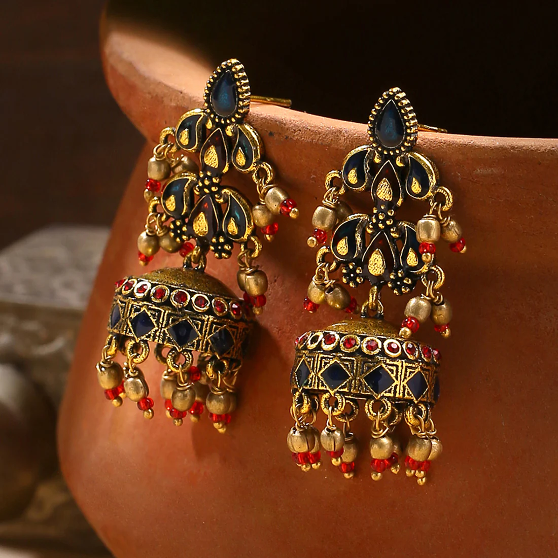 Arabian Nights Brass Earrings