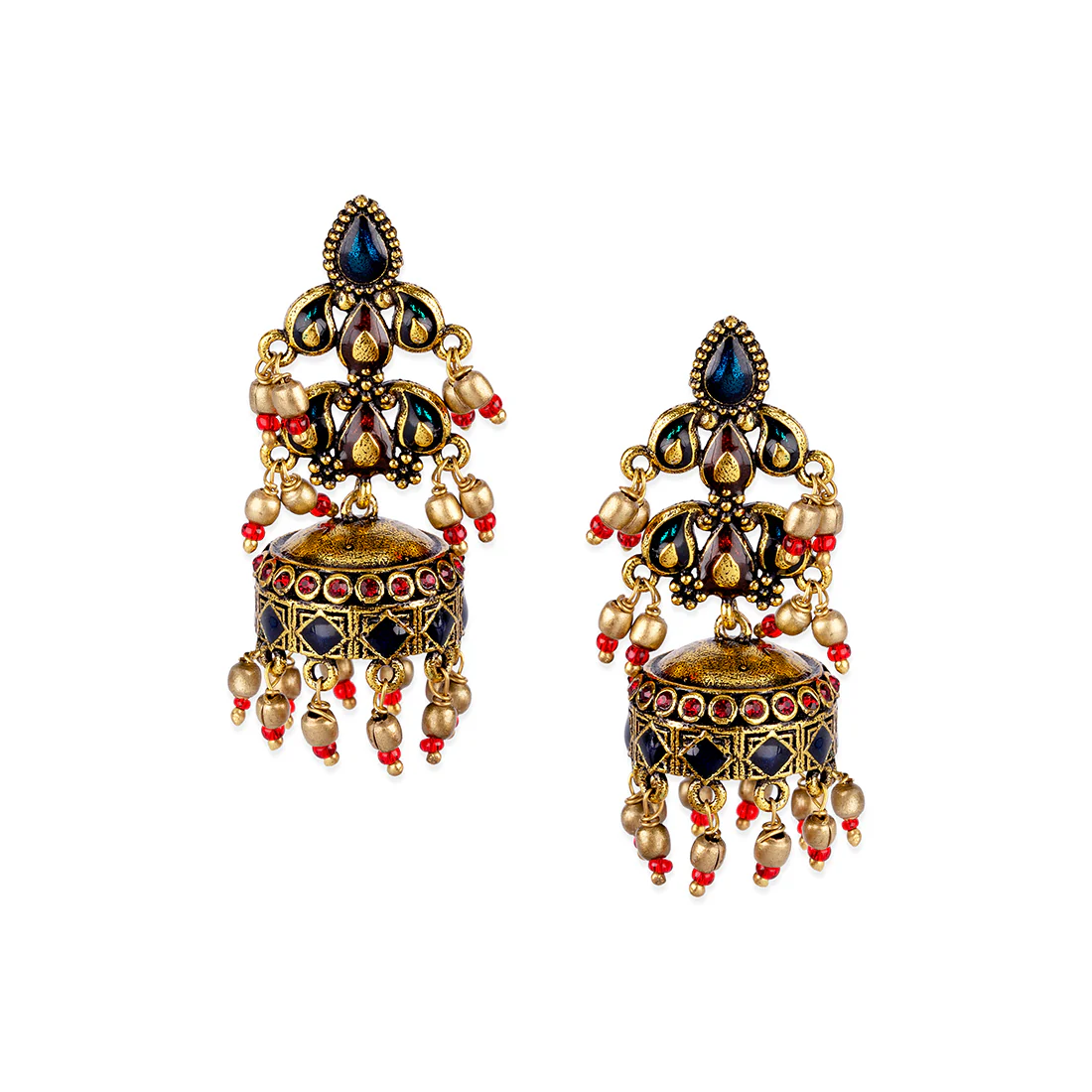 Arabian Nights Brass Earrings - Image 3