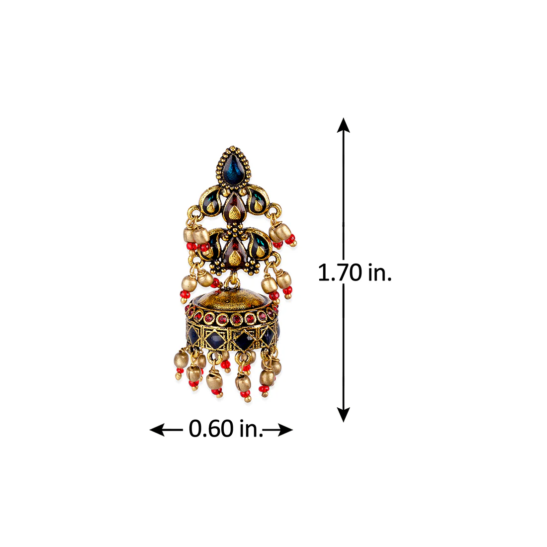 Arabian Nights Brass Earrings - Image 5